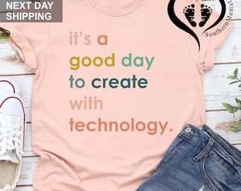 Technology Teacher Gift Shirt, Retro Technology Teacher Shirt,Technology Lover Tee,Tech Student Tee,Computer Teacher Shirt,Stem Teacher Tee