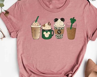 Disney Snacks Coffee T-Shirt,Disney Drink Coffee Shirts,Coffee Lover Disney Tee,Mickey Latte Shirt,Fall Coffee Shirt Gift, Disney Fall Shirt