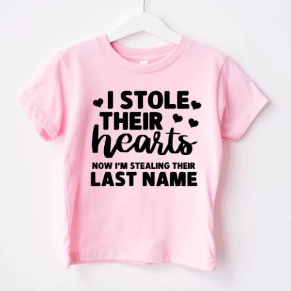 Kids Adoption T-shirt, I Stole Their Heart Now I'm Stealing Their Last Name Tee, Adoption Awareness Shirt, Funny Adoption Shirt Gift Kids