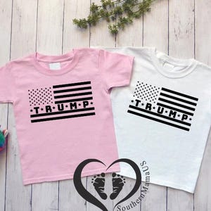 Trump 2024 American Flag T-shirt, Trump 2024 for Kids, Republican Toddler Shirt, Trump Shirt for Baby, Republican Gifts, Patriotic Gift