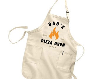 Dads Pizza Oven Apron,Pizza Oven Apron For Men,Fathers Day Gift, Men's Birthday Gift, Funny Dad Apron, Apron For Grandpa, Pizza Master Apron