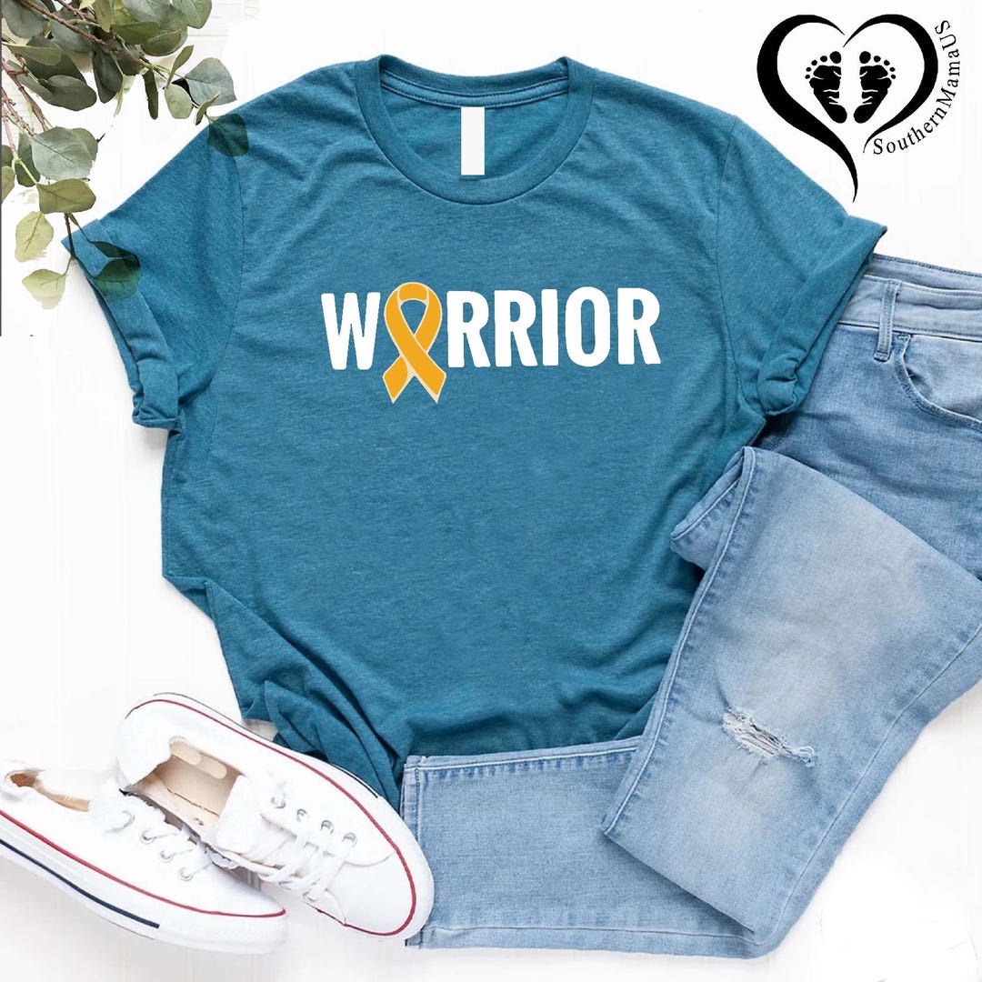 Appendix Cancer Warrior Shirt,appendix Cancer Awareness Amber Ribbon ...