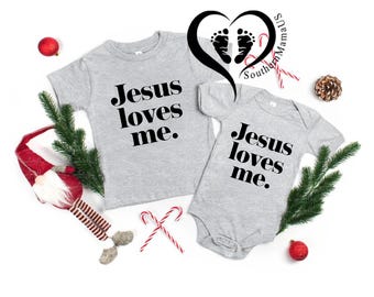 Jesus Loves Me Shirt, Jesus Easter Kids Shirts, Christian Baby Tee, Religious Shirt, Faith Shirt, Christian Youth T-Shirt, Catholic Baby