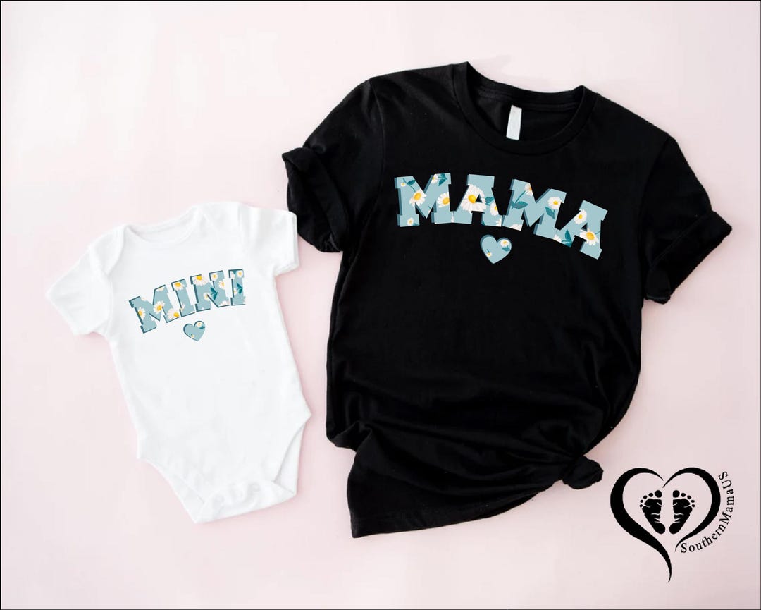 Mommy and Me Shirt,mama Mini Matching Shirt,baby Shower Gift,mother ...