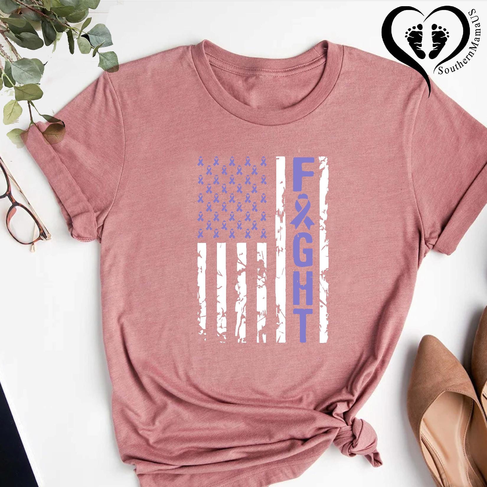 Fight Stomach Cancer Shirt,Stomach Cancer US Flag Ribbon Shirt,Stomach Cancer Fighter Gift Tee,Stomach Cancer Awareness,Cancer Support Shirt