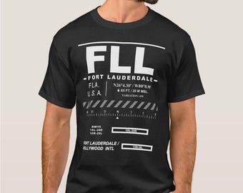 FLL Airport Code T-Shirt: Fort Lauderdale Aviation Gift