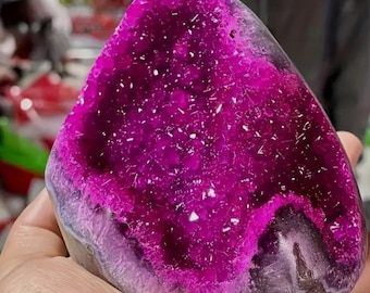 Pink Geode Large, Premium Quartz, Crystal Cluster, Decorative Ornaments, Natural Crystal, Decoration & Meditation Stone, Home Decoration