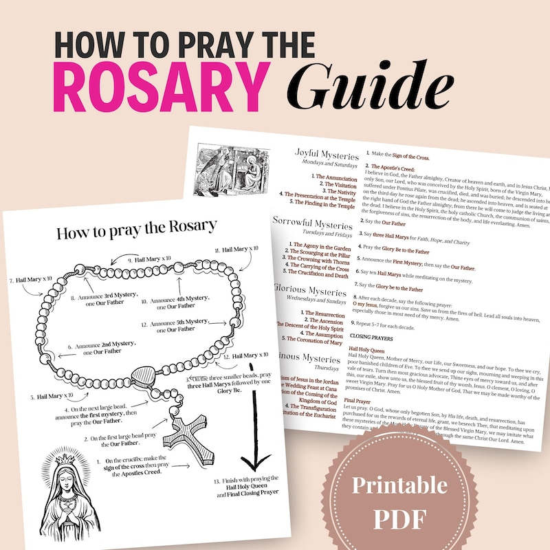 Rosary Guide How To - Etsy