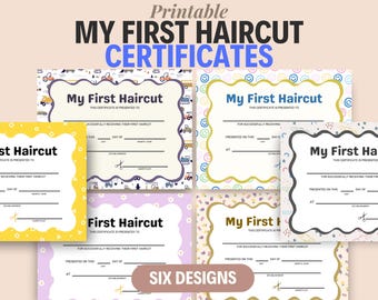 Certificado imprimible de mi primer corte de pelo, recuerdo especial (descarga digital)