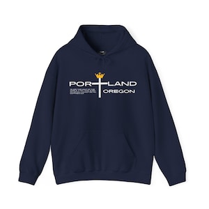 Matthew 5:14 Portland Oregon bijbelvers hoodie, christelijk unisex sweatshirt met capuchon, inspirerende religieuze trui, mannen vrouwen bijbelcitaat