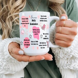 Daily affirmations mug gift for her best friend tumbler Mental health awareness Self love Gift Self Care,Mental Health mug, Mom Coffee mug