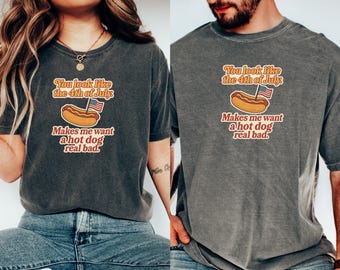 Patriotic Shirt Independence Day Tee 4th of July hot dog Shirt Comfort Colors Shirt Funny 4th of July Hot Dog Shirt Retro Vintage Shirt