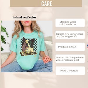 Custom Comfort Colors Vintage Bootleg Pet Shirt Pet Photo + Name Custom Dog Portrait Personalized Shirt Custom T Shirts Cat Shirt 90's Tee image 14