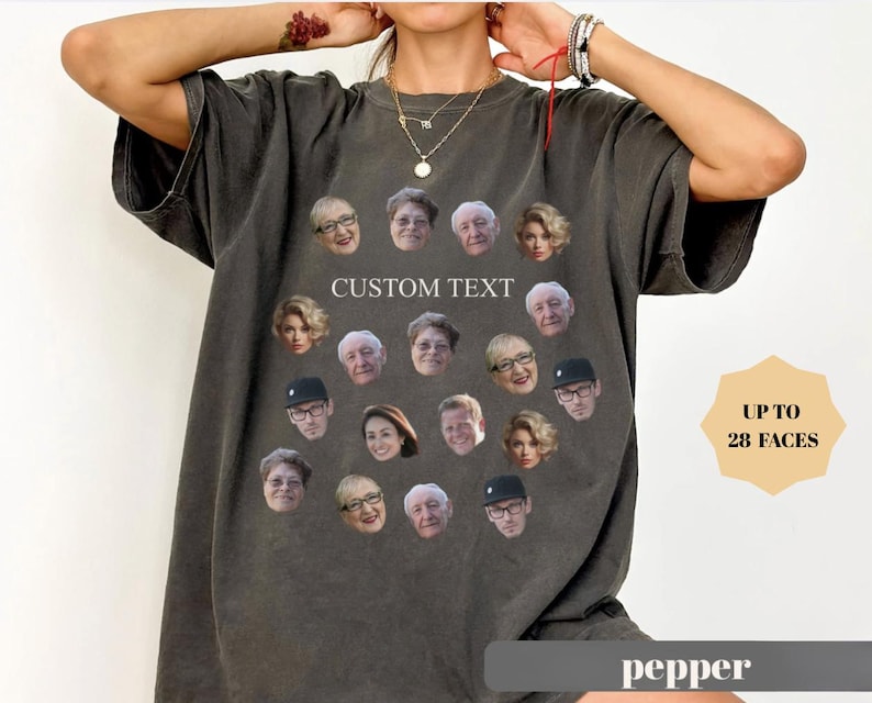 Custom Face Shirt, Personalized Photo T-Shirt, Funny Birthday Or Bachelorette Gift, Face Tee With Text, Custom Picture Shirt For Friends image 2