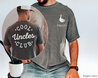 Cool Uncles Club Shirt, Funny New Uncle Gift, Comfort Colors® Uncle To Be Tee, Pregnancy Reveal, Baby Announcement, Gift For Brother
