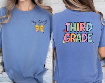 Comfort Colors® Third Grade Teacher Shirt, 3rd Grade Teacher Shirt, 3rd Grade T-Shirt, Third Grade TShirt, Elementary School, Teaching Shirt