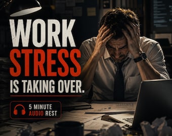 Work Stress Relief Audio, 5 Minute Desk Reset (Digital Download)