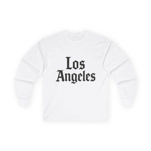 Los Angeles Long Sleeve T Shirt, LA Graphic Tee, Hometown Pride Top, Unisex Cotton Shirt, Urban City Apparel, California Souvenir