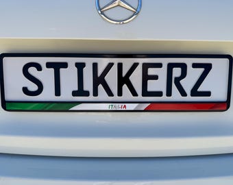 ITALIEN - Kennzeichenhalter Sticker| Wetterfest & UV-beständig | Autoaufkleber I KFZ Deko | Waschanlagenfest