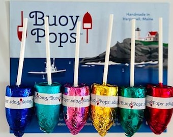 VARIETY PACK Belgian Chocolate Buoy Pops – Handmade Maine Candy Treat