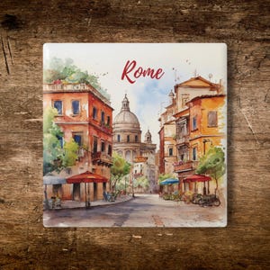 Rome, Roma Italy Ceramic Coaster