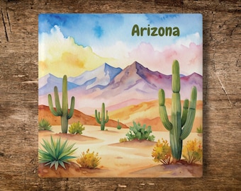 Arizona Ceramic Coaster | Sonoran Desert