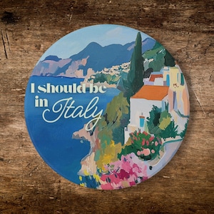 Italian Coastline Ceramic Coaster
