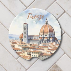 Firenze, Florence, Italy Soapstone Car Coasters