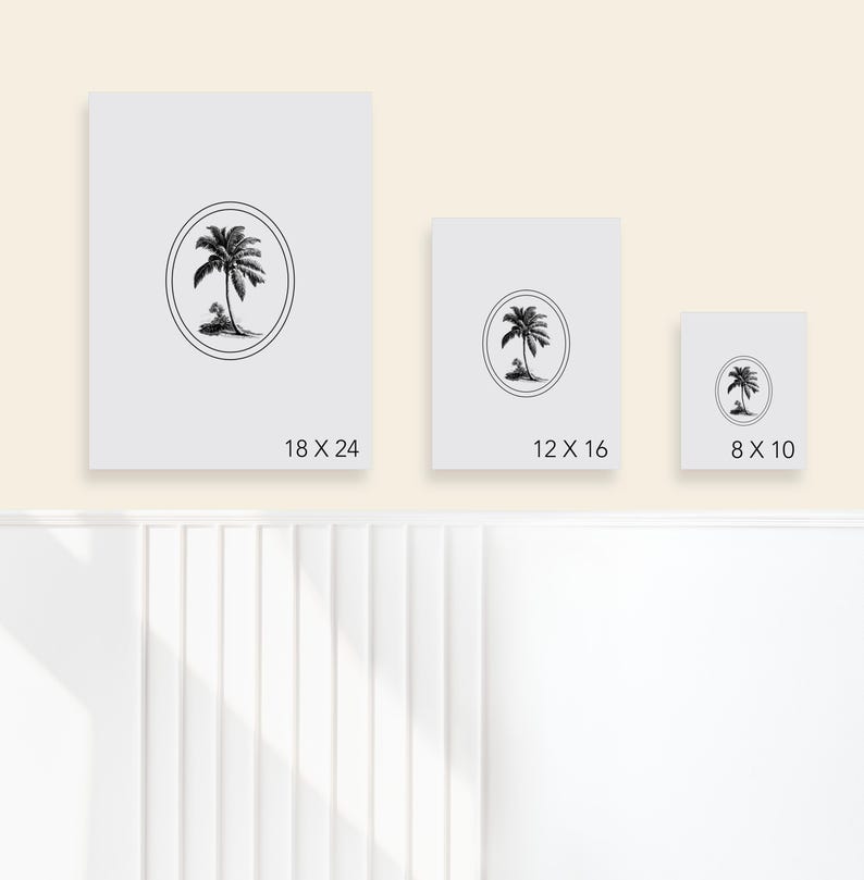 Sizing Chart:
18" × 24"
12" × 16"
8" × 10"