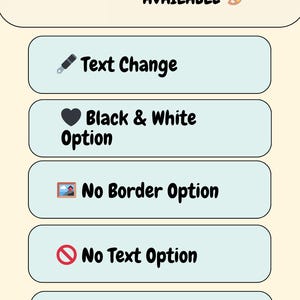 May include: Image promoting poster personalization options. Text includes "Text Change," "Black & White Option," "No Border Option," and "No Text Option." The text "FREE PERSONALIZATION" is also displayed. The Velvet Designs logo is at the top.