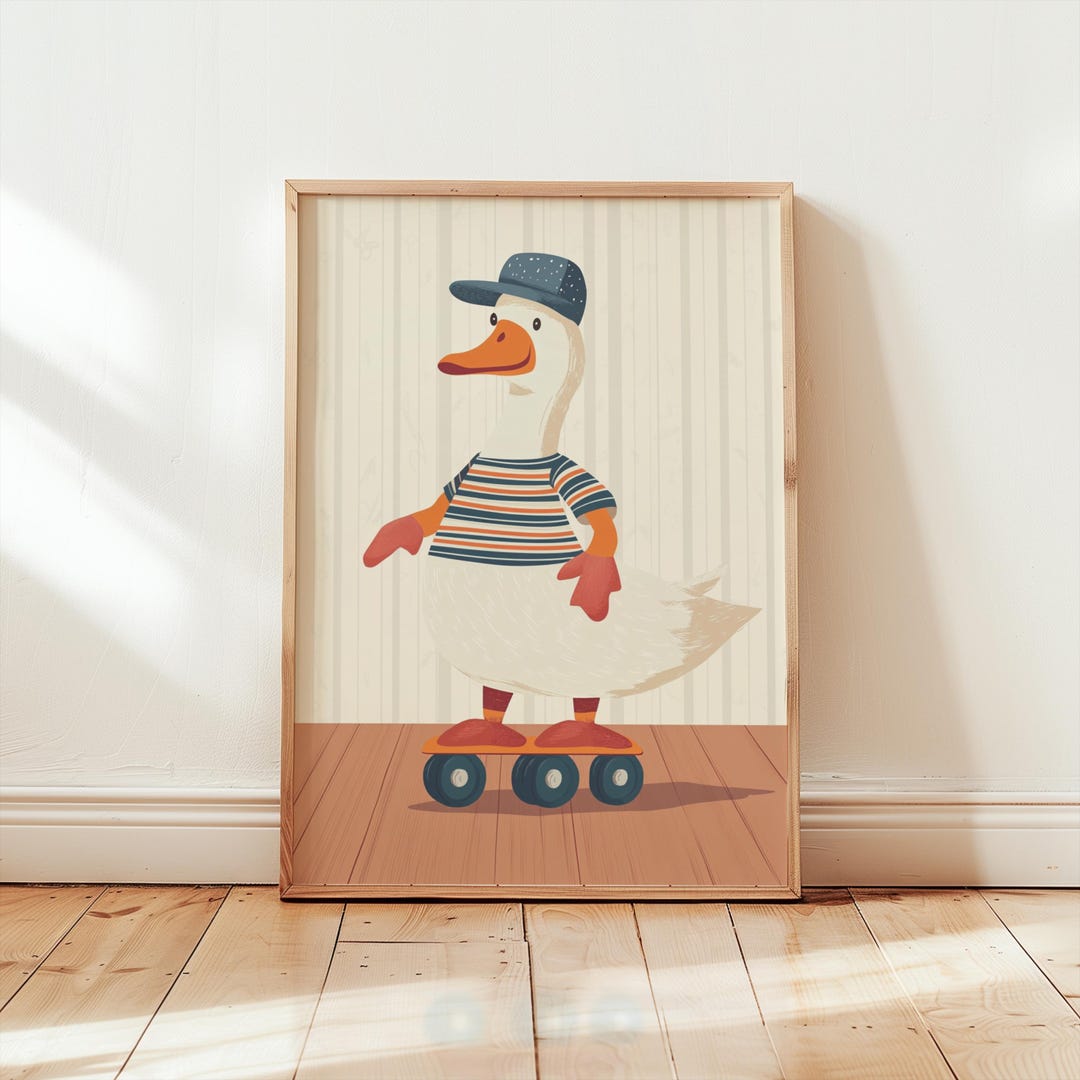 Kids Goose Poster - Kids Wall Art - Cute Animal Posters in Scandinavian ...
