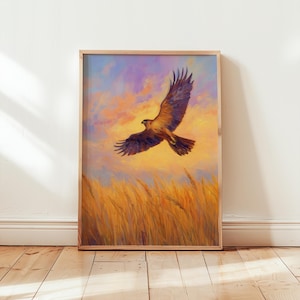 Arte murale Falcon - Poster di uccelli - Falco pellegrino - Arte di uccelli vintage - Stampa vintage di uccelli - Stampa di falco - Poster di falco - Stampa di animali