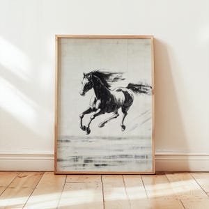 Horse Poster - Vintage Horse Print - Japanese Wall Art - Retro Japanese Print - Horse Wall Art - Japanese Horse - Animal Print - Japan Art