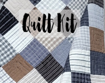 Pre Cut Baby Blanket, Easy Baby Quilt Kit, Beginner Quilt Kit, Baby Quilt Kit, DIY Baby Blanket, Patchwork Baby Quilt, Kansas Troubles
