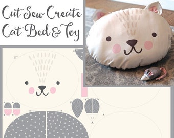 Moda Doll Panel, Kitty Bed and Toy Panel, Cut Sew Create, Stacy Iest Hsu, DIY Cat Bed