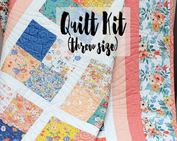 Easy Quilt Kit Beginner Quilt Kit Throw Quilt Kit Patchwork Etsy