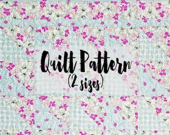 Quilt Pattern, Crib Quilt Pattern, Beginner Quilt Pattern, Easy Quilt Pattern, Baby Quilt Pattern, Half Square Triangle (HST) Quilt Pattern