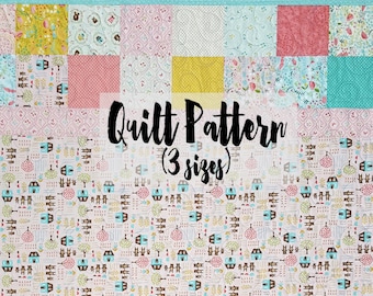 Digital Quilt Pattern, Charm Pack Quilt Pattern, Beginner Quilt Pattern, Easy Quilt Pattern, Baby Quilt Pattern, Throw Quilt Pattern