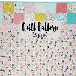 Digitales Quilt-Muster, Charm Pack Quilt-Muster, Anfänger-Quilt-Muster, einfaches Quilt-Muster, Baby-Quilt-Muster, Wurf-Quilt-Muster