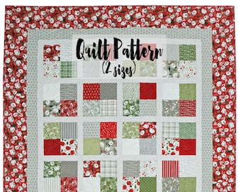 Quilt Pattern, Charm Pack Quilt Pattern, Beginner Quilt Pattern, Easy Quilt Pattern, Throw Quilt Pattern, 4 Patch Quilt Pattern