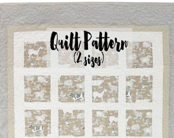 Quilt Pattern, Beginner Quilt Pattern, Easy Quilt Pattern, Baby Quilt Pattern, Patchwork Quilt Pattern