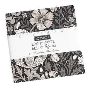 Moda Charm Pack, voorgesneden 5"-vierkanten, quiltpakket, Charm Pack stoffen, Moda Precuts, Precuts quilten, Ebony Suite Collection