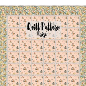 Digital Quilt Pattern, Easy Quilt Pattern, Beginner Quilt Pattern, Twin Bed Quilt Pattern, Large Throw Quilt Pattern, Day Bed Quilt Pattern