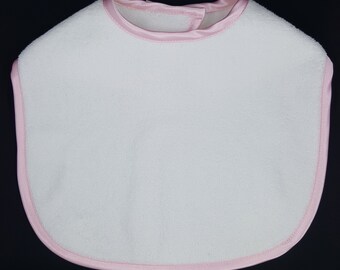 plain white dribble bibs