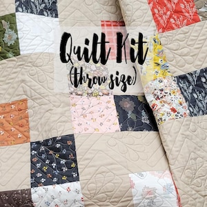 Easy Quilt Kit, Beginner Quilt Kit, Pre Cut Quilt Kit, Charm Pack Quilt, Dawn On The Prairie Quilt Kit, Fancy That Design House Fabrics