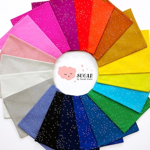 Moda Charm Pack, voorgesneden vierkanten van 5 inch, quiltpakket, Charm Pack stoffen, Moda Precuts, voorgesneden quilts, Sugar Collection, Ruby Star
