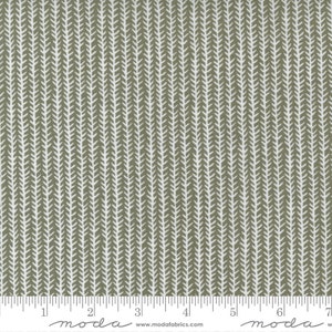 Coton matelassé Moda, matelassage Fat Quarters, Collection de pots de fleurs, Boutique Lella pour Moda, Rayure imprimée de feuilles