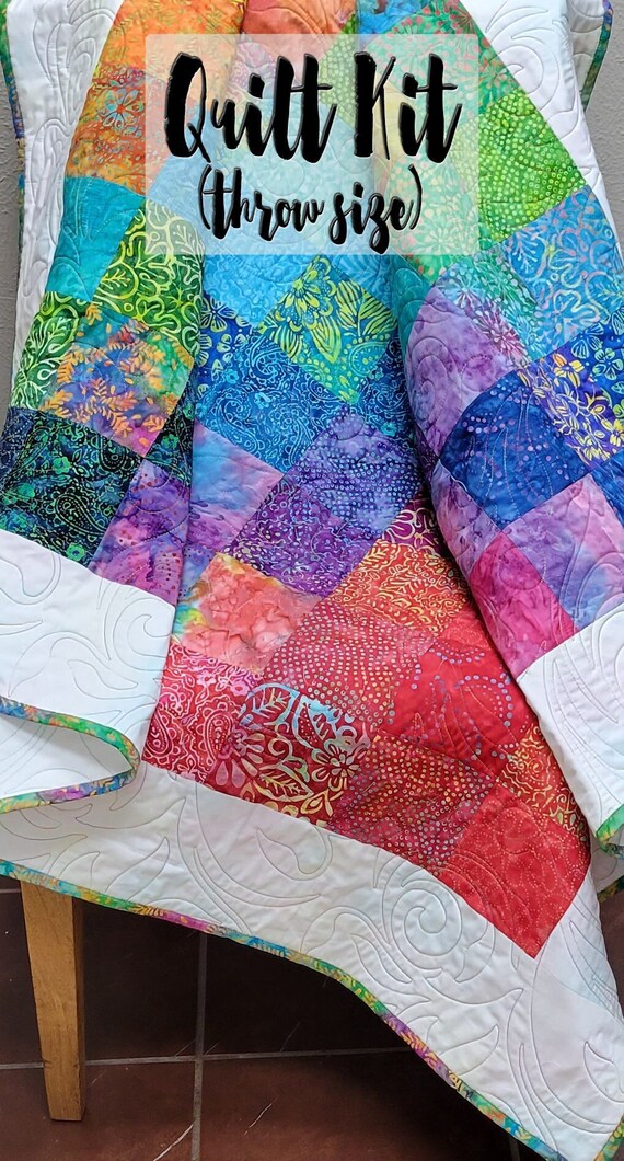 Charm Pack Quilt Easy Quilt Kit Patchwork Quilt Kit Quotation Quilt Kit