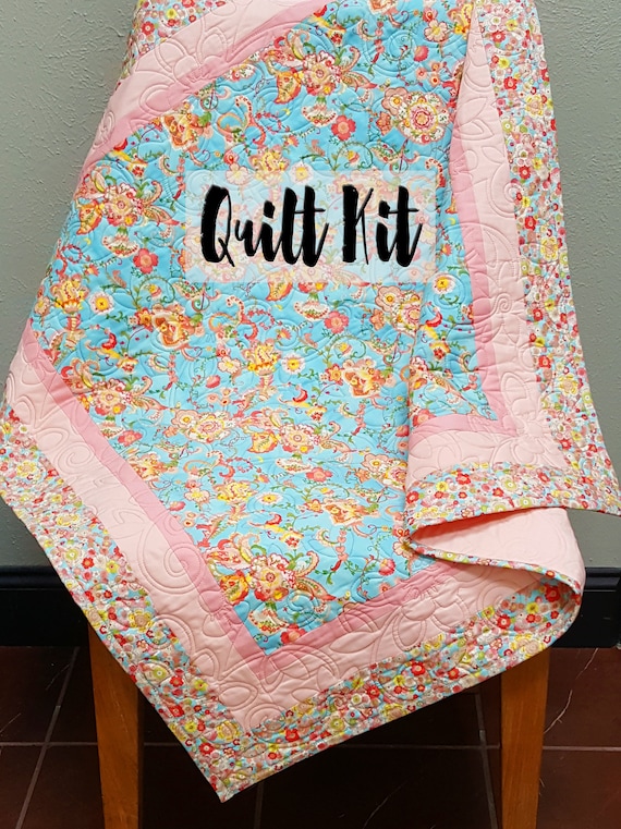 Easy Quilt Kit Beginner Quilt Kit Baby Girl Quilt Kit DIY Etsy