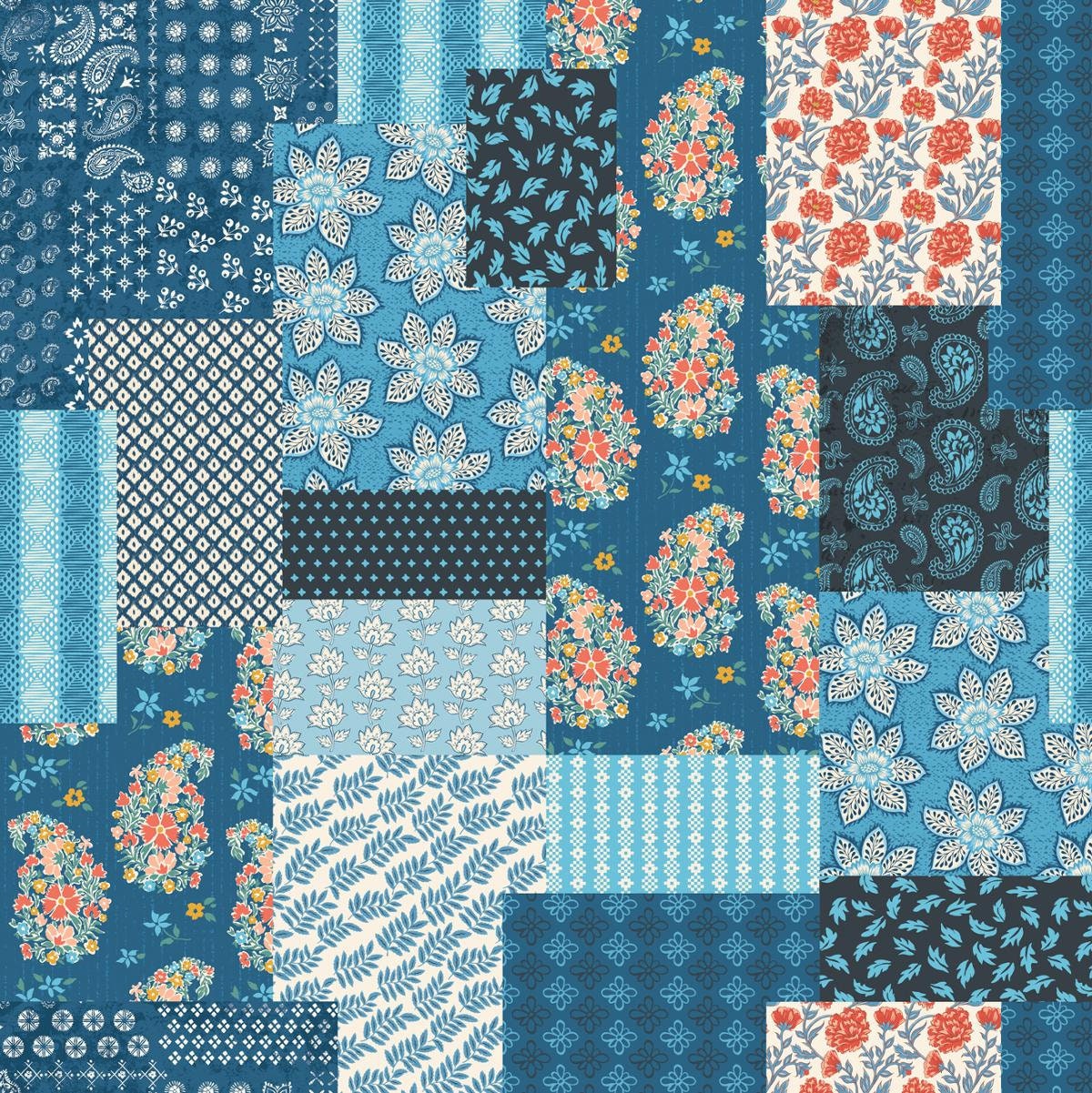 Cheater Kit Easy Quilt Kit, Beginner Quilt Kit, Throw Quilt Kit, Patchwork Quilt ...
